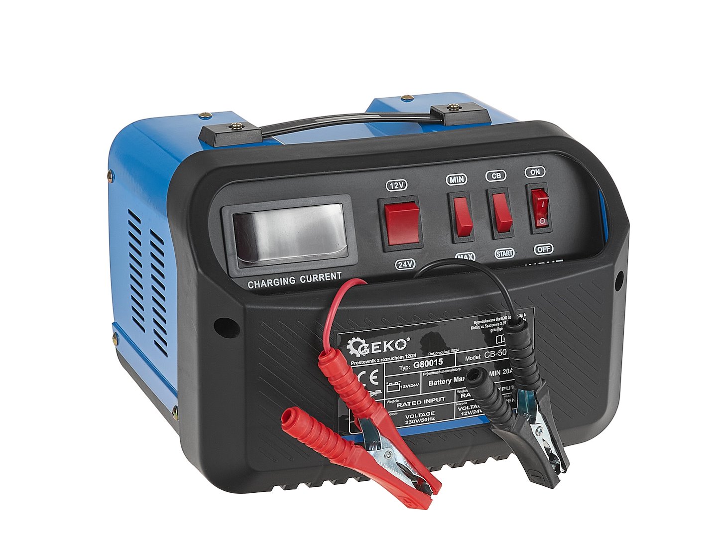 Nabíječka s funkcí startování Geko CB-50 12/24V 20-380 Ah - profesionální nabíječka pro auta, traktory, nákladní vozy 2