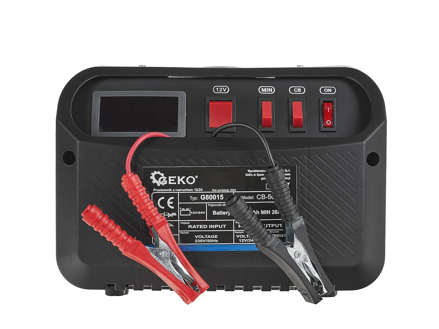 Nabíječka s funkcí startování Geko CB-50 12/24V 20-380 Ah - profesionální nabíječka pro auta, traktory, nákladní vozy 4