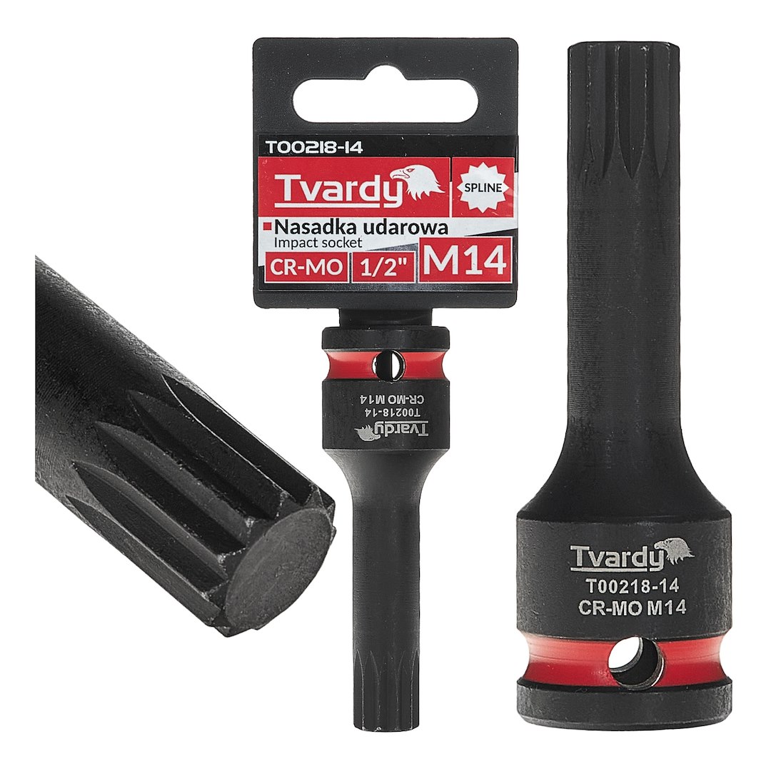 Úderový náboj SPLINE GEKO 1/2" M14 CR-MO ocel - pro rázové klíče a autoservisy 1
