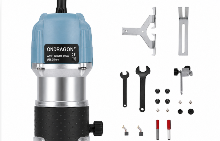 Ořezávací frézka ONDRAGON 800 W — upínací systém 6 mm