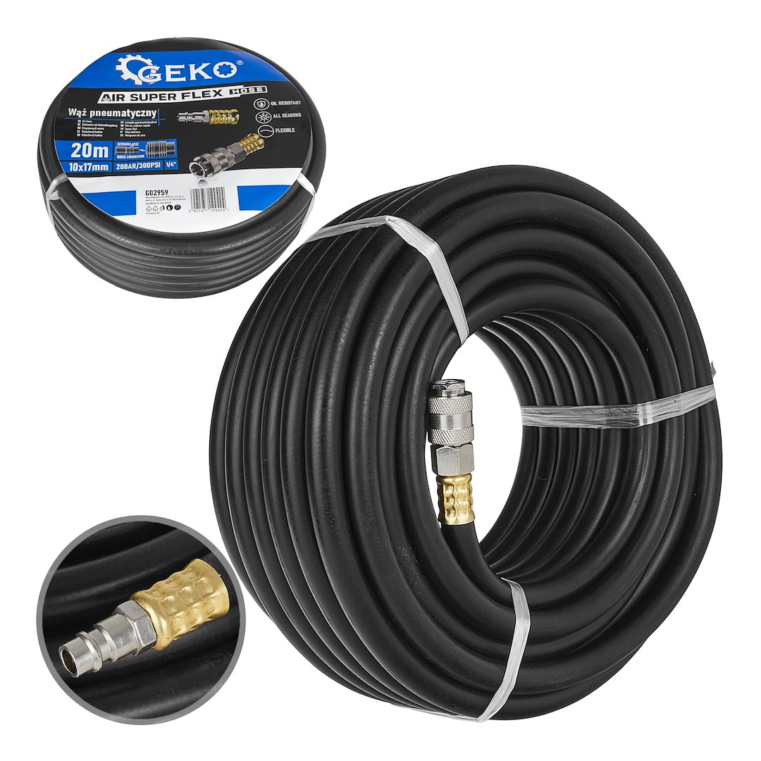 Pneumatická hadice Geko 20 m 10 x 17 mm — Celkový pohled