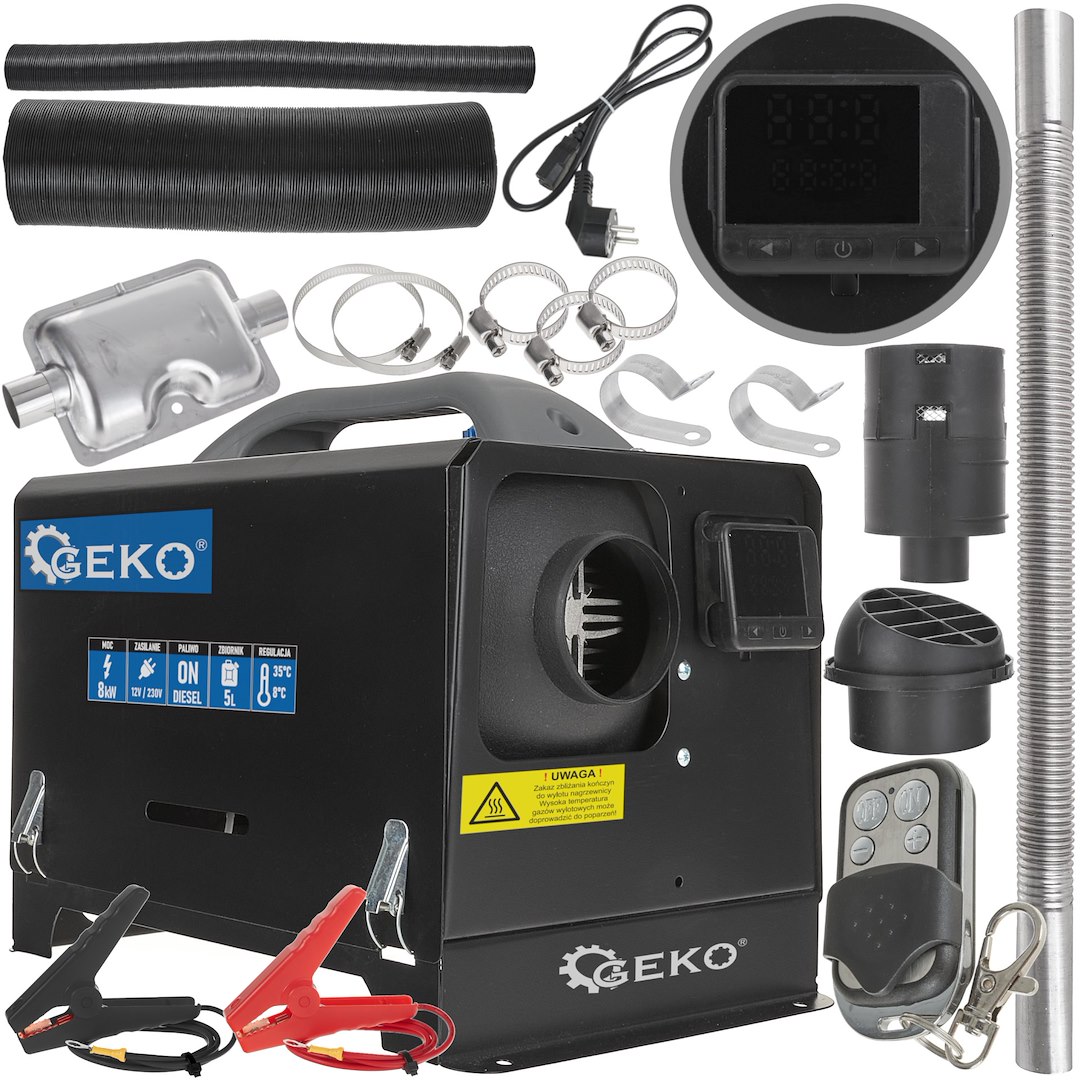 Dieselové topení pro stání 12 V/230 V 8 kW Geko — Celkový pohled