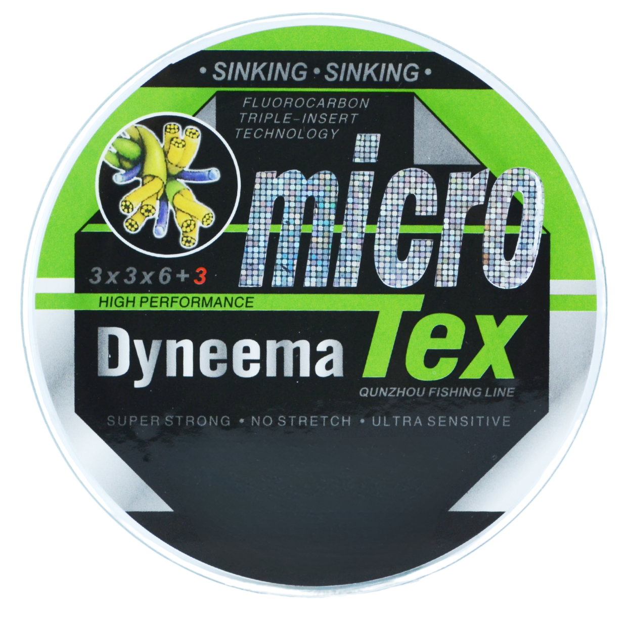 Neviditelná pletená šňůra Dyneema 0,24 mm, potopitelná 4