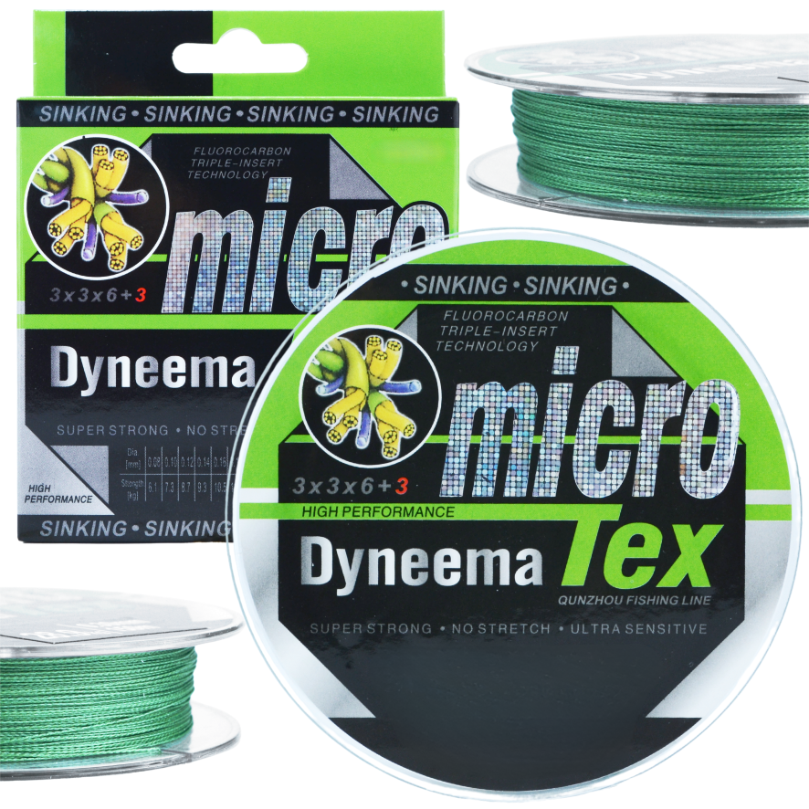 Neviditelná pletená šňůra Dyneema 0,24 mm, potopitelná 2